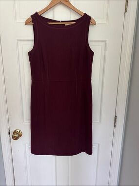 LOFT Sleeveless Sheath Dress in Wine